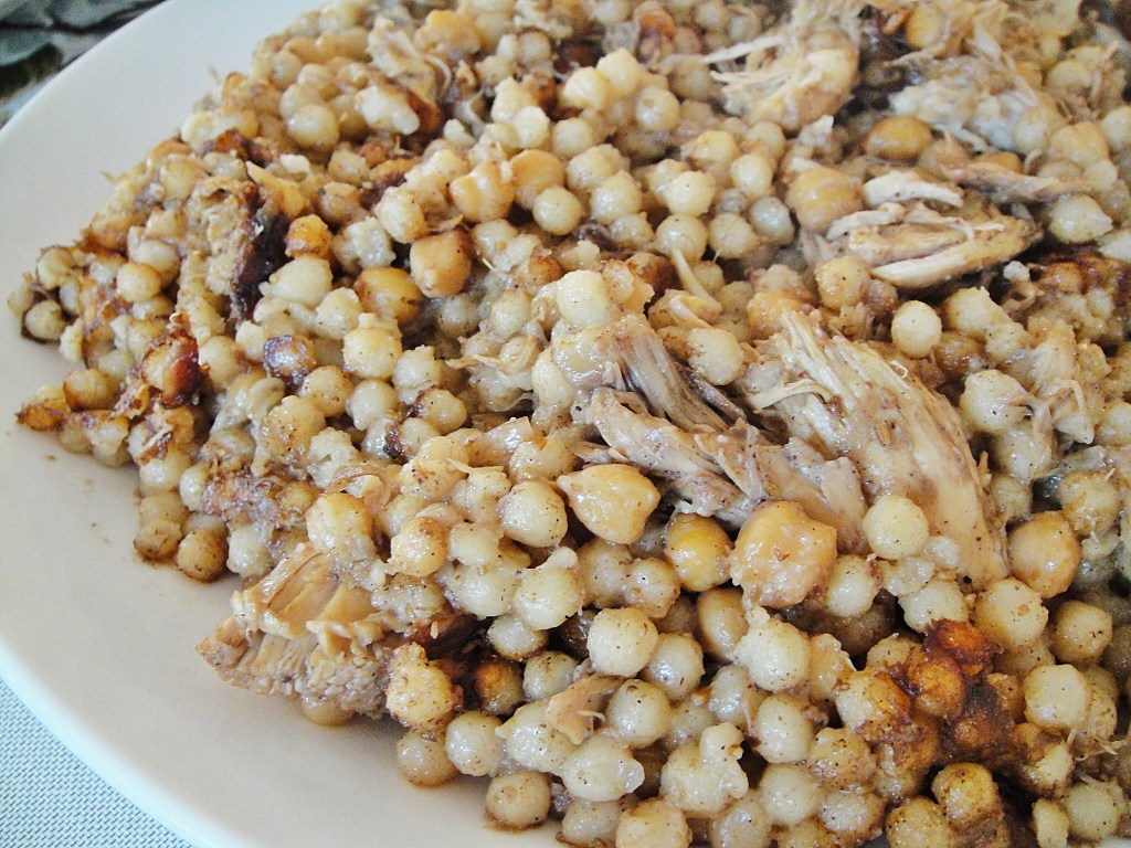 Chicken On Pearled Couscous (Moghrabiye)